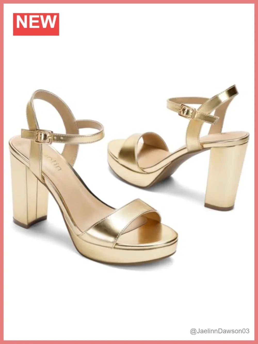 Women's Wide Width Block Heel Platform Sandals - Open Toe Ankle Strap Dress